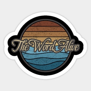 The Word Alive Retro Waves Sticker